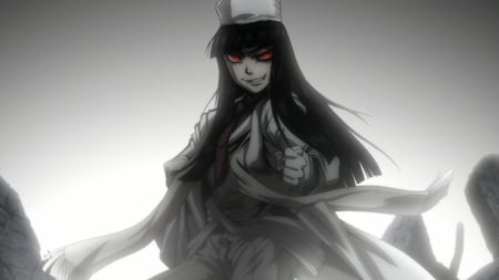 Young Alucard - white, young, alucard, hat, hellsing, black hair