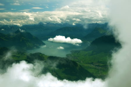 Beautiful Sky - blue, beautiful, view, mountains, sky