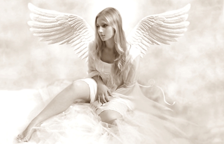 Purity Angel - wings, white, woman, purity, angel