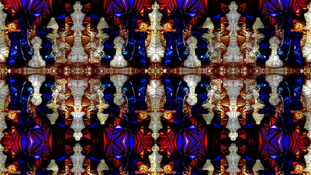 Chess is a window - black, white, blue, red, window, chess, stained glass