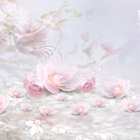 Pink Roses and Doves