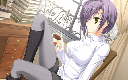 Miki Kurusu - miki, game, cg art, girl, hatsuyuki sakura, beauty, new, wall