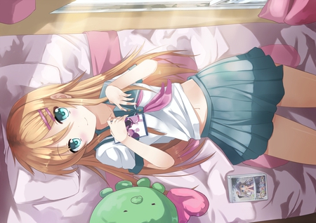 Kirino - anime, anime girl, kawaii, cute, blonde hair, long hair