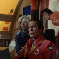 Barbara Bain as Dr. Helena Russell and Martin Landau as Commander John Koenig from Space:1999