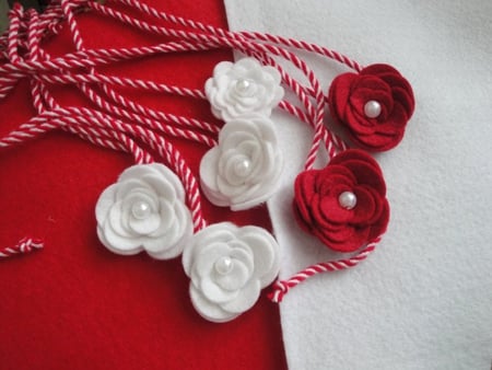 Red & White - nice, photography, tradition, bulgaria, white, pretty, custom, red, flowers, photo