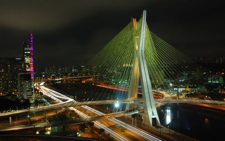 Puentes - hd, puente, noche, ciudad