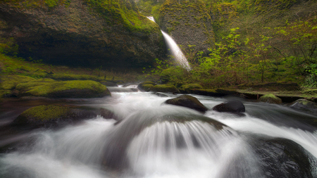 fall to the rapids - river, waterfall, rapids, rocks