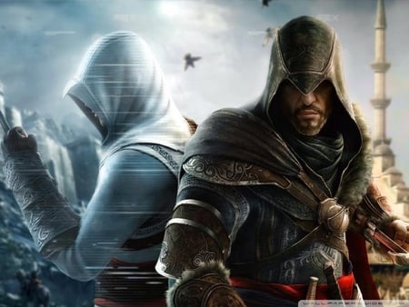 Assassins Creed Revelations - assassins, altair, video, creed, game, revelations, assassins creed, ezio, men, hidden blade, video games, santa banta