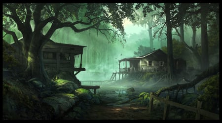 Swamp fever - digital art, art, paintings, wallpaper