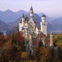 Neuschwanstein Castle in Autumn, Bavaria, Germany