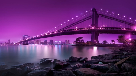 manhattan bridge hdr - nyc, hdr, bridge, river