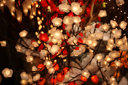 ๑♥๑ Bloom Light ๑♥๑ - warmth, branches, magic, fashion, spring, entertainment, lovely, light, orange, bloom, wonderful, glow, white, design, red, atmosphere