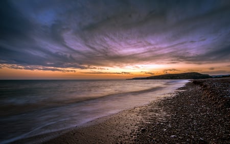 Beautiful Beach - blue, beach, beautiful, red, beauty, ocean, sky