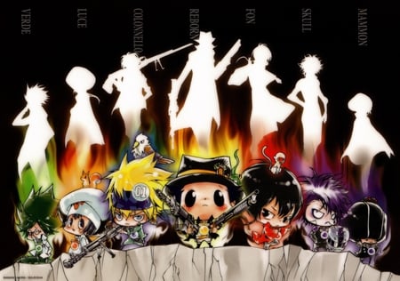 Arcobaleno - arcobaleno, katekyo hitman reborn, pacifier warriors, vongola