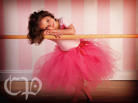 little pink ballerina - people, ballerina, pink, little