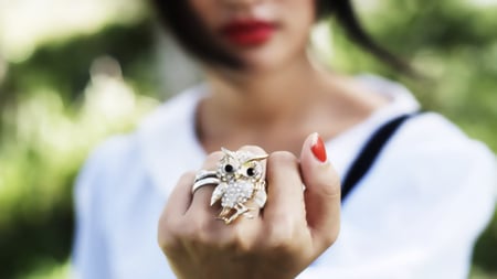 Yes, owl - owl, girl, ring, photography