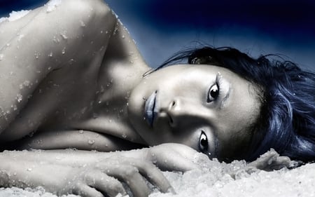 Frozen Beauty - ice, beauty, frozen, people