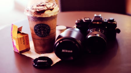 Starbucks Camera - starbucks, cream, camera, coffee