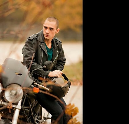 Vladimir Draghia - actor, vladimir draghia, man, motorcycle