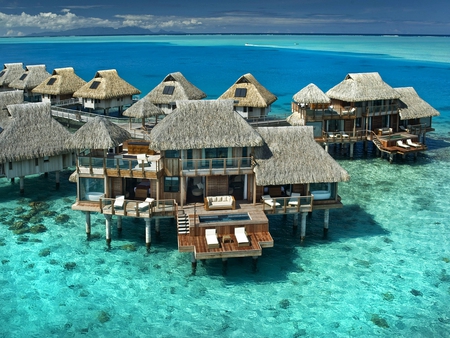 Beach Huts - picture, beach, huts, beautiful