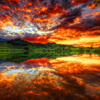 Amazing sky reflection