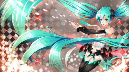 Hatsune Miku - anime, hatsune miku, girl, twin tails