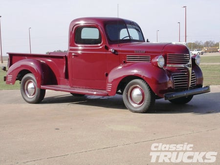 Real World Classic Trucking - mopar, maroon, classic, pickup