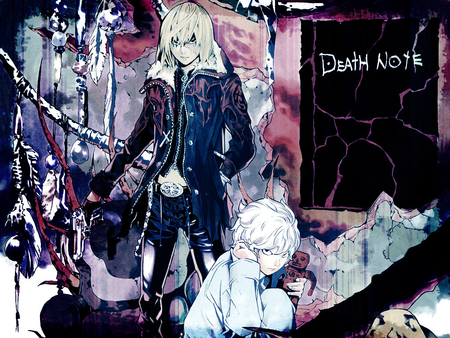 Death Note - mello, white hear, near, boys, blond hair, death note