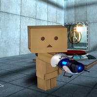 Danbo and his Portal Gun