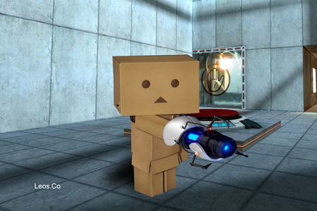 Danbo and his Portal Gun