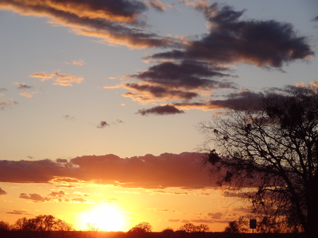 Setting Sun - clouds, setting sun, sun, sky