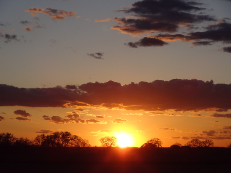 Setting Sun - sky, setting sun, clouds, sun