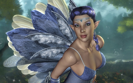 Blue Angel - sexy, fantasy, angel, blue