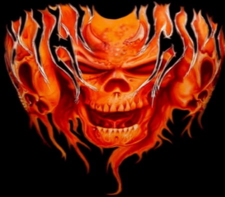 THE UN-HAPPY SOAL - fire, demonic, skull