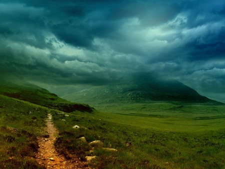 dark blue clouds  - dark, blue, clouds