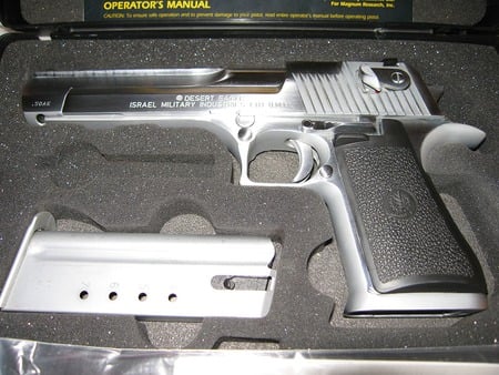 50AE DESERT EAGLE AND CLIP - gun, clip, desert eagle, 44m, pistol, 50ae, beautiful, power