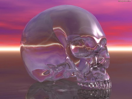 CRYSTAL SKULL - crystal, purple, skull