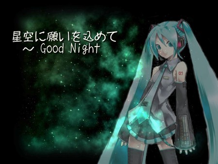 Hatsune Miku - anime, hatsune miku, space, vocaloid