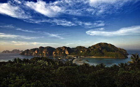 island and clouds  - clouds, island