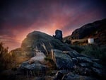 rocks and clouds