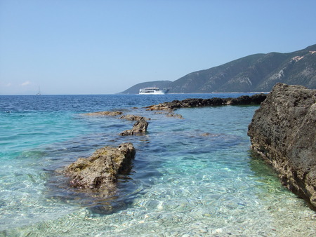 GREECE-Lefkada island,  beach Vassiliki - island, beach