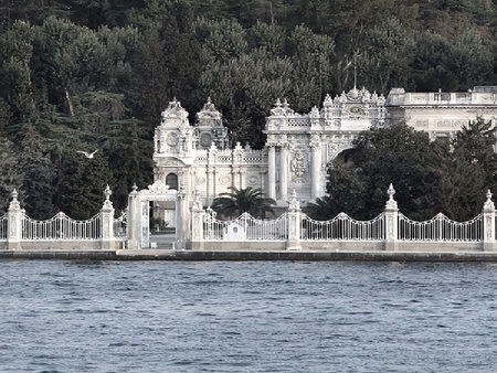 dolmabahce palas ,istanbul - palace, istanbul, sea, turkey