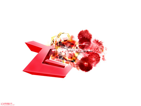 Z Record - z in 3d record, red flower alphabets