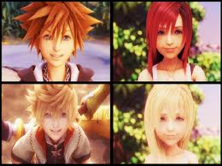 kingdom hearts 2 - namine, roxas, sora, kairi