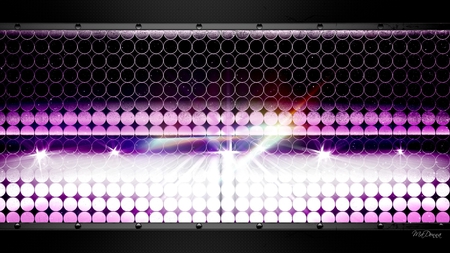 Purple Lights - glow, bright, abstract, stars, rivets, bars, lights