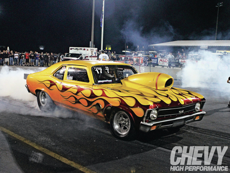 70 Nova - classic, flames, yellow, gm