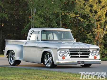 One Fine Utiline - mopar, truck, classic, silver