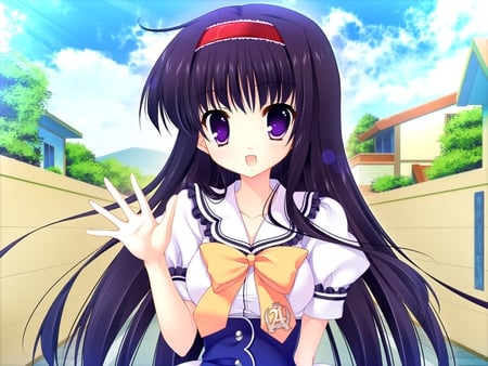 Yuyuzuki Ako - yuyukana, yuyuzuki ako, anime school girl, anime, anime girl