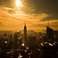 Sunset over New York