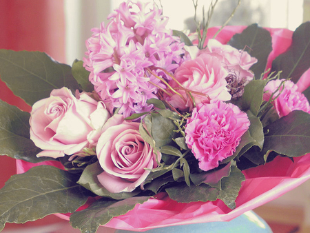 Pink Dream - pink, bouquet, dream, spring flowers, still life